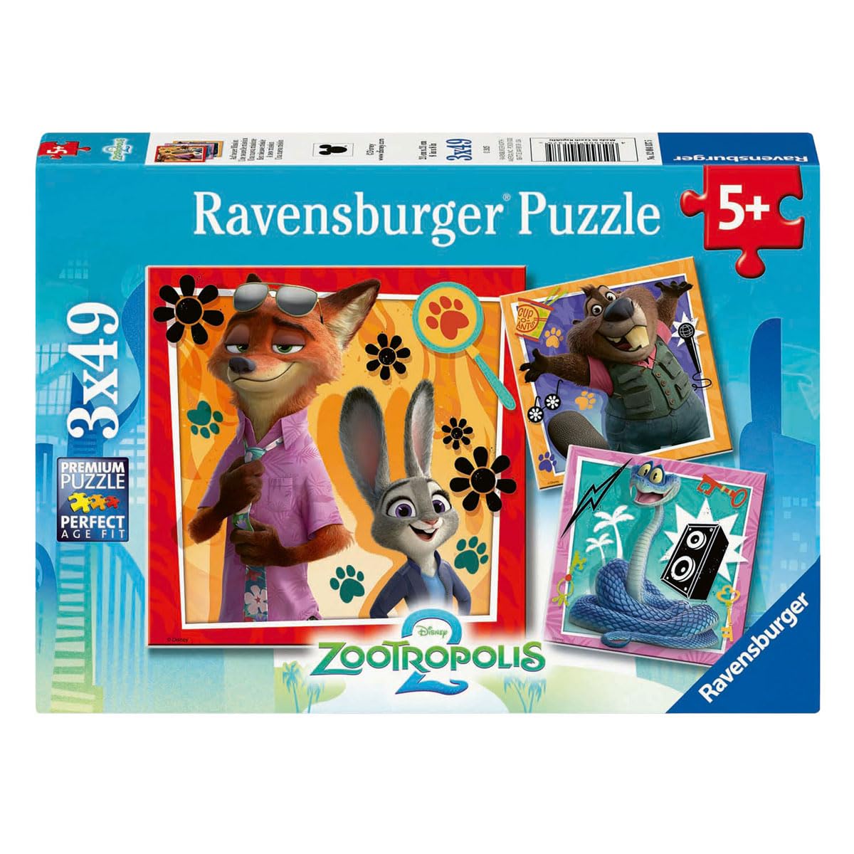 Ravensburger Zootopia 2 3x49 Piece Jigsaw Puzzle Set for Kids