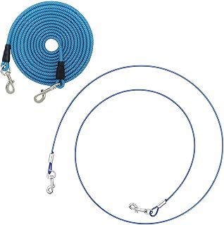 20FT Long Dog Tether + 6FT Small Dog Tie-Out Cable YUCFOREN