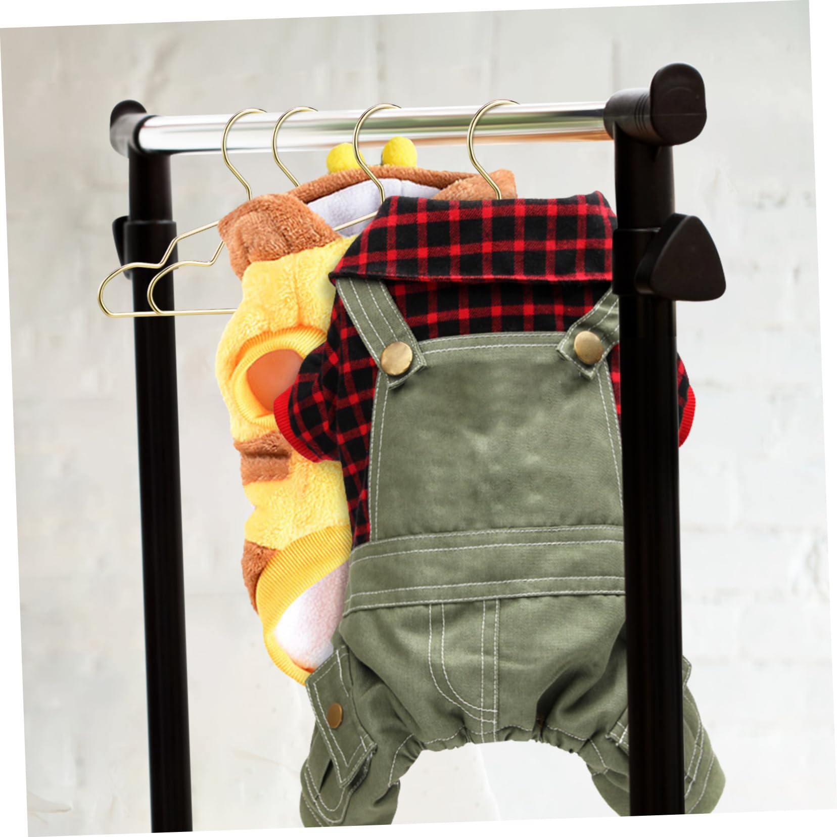 Abaodam 10 Pcs Mini Hangers for Apparel Stylish Non Slip Clothes Hangers for Dolls Pet Costumes Durable Metal Closet Organizer for Spaces