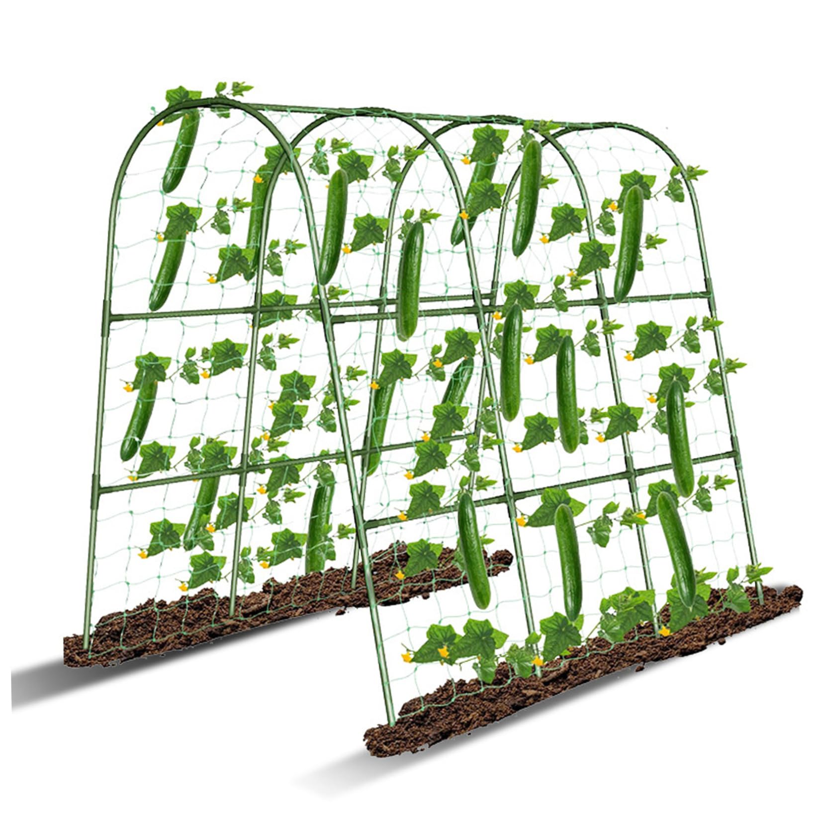 Treillis pour plantes grimpantes 120x120 avec support de potager en U