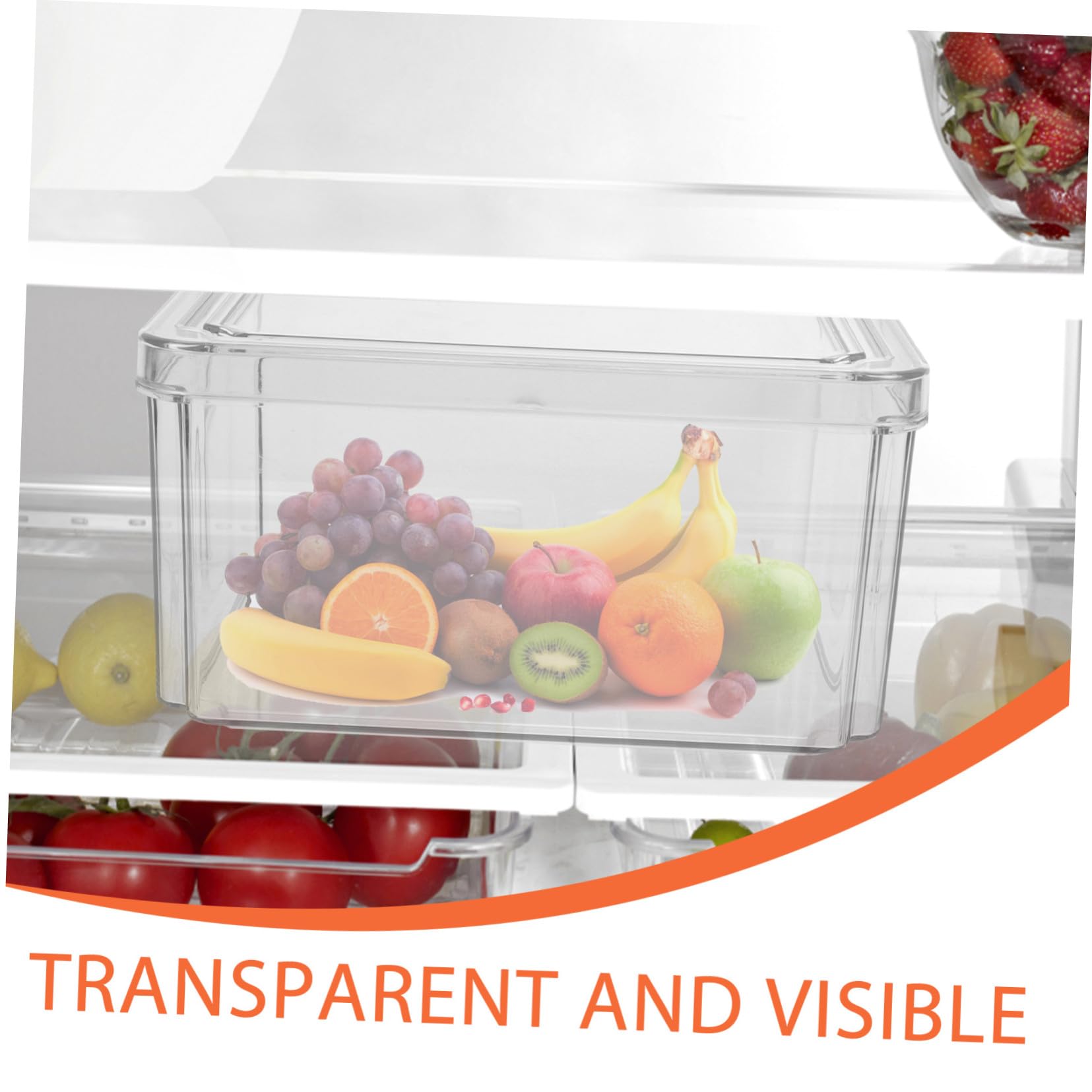 Cabilock 3 piezas Cajas Transparentes para Frigorífico Organizadores Multiusos de Almacenamiento Resistentes de Pet para Frutas Verduras y Alimentos Frescos Ahorro de Espacio Cocina