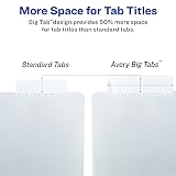 Avery Plastic Dividers, Insertable Big Tab, 5-Tab, Pastel, 1 Set – view 6