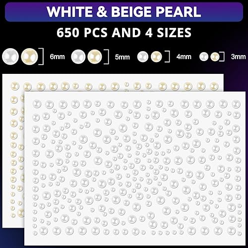 Miniatura 10 de Juego de 12 gemas coloridas para la cara, calcomanías de perlas y purpurina gruesa, 1294 piezas de joyas faciales de 0.118-0.315 in y 8 macetas de