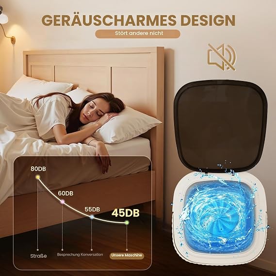 Mini Washing Machine 12L 2-in-1 Camping Washing Machine Small with Removable Drying Basket 3 Modes Portable Mini Washing Machine Travel Washing Machine for Underwear Baby Clothes (Khaki)