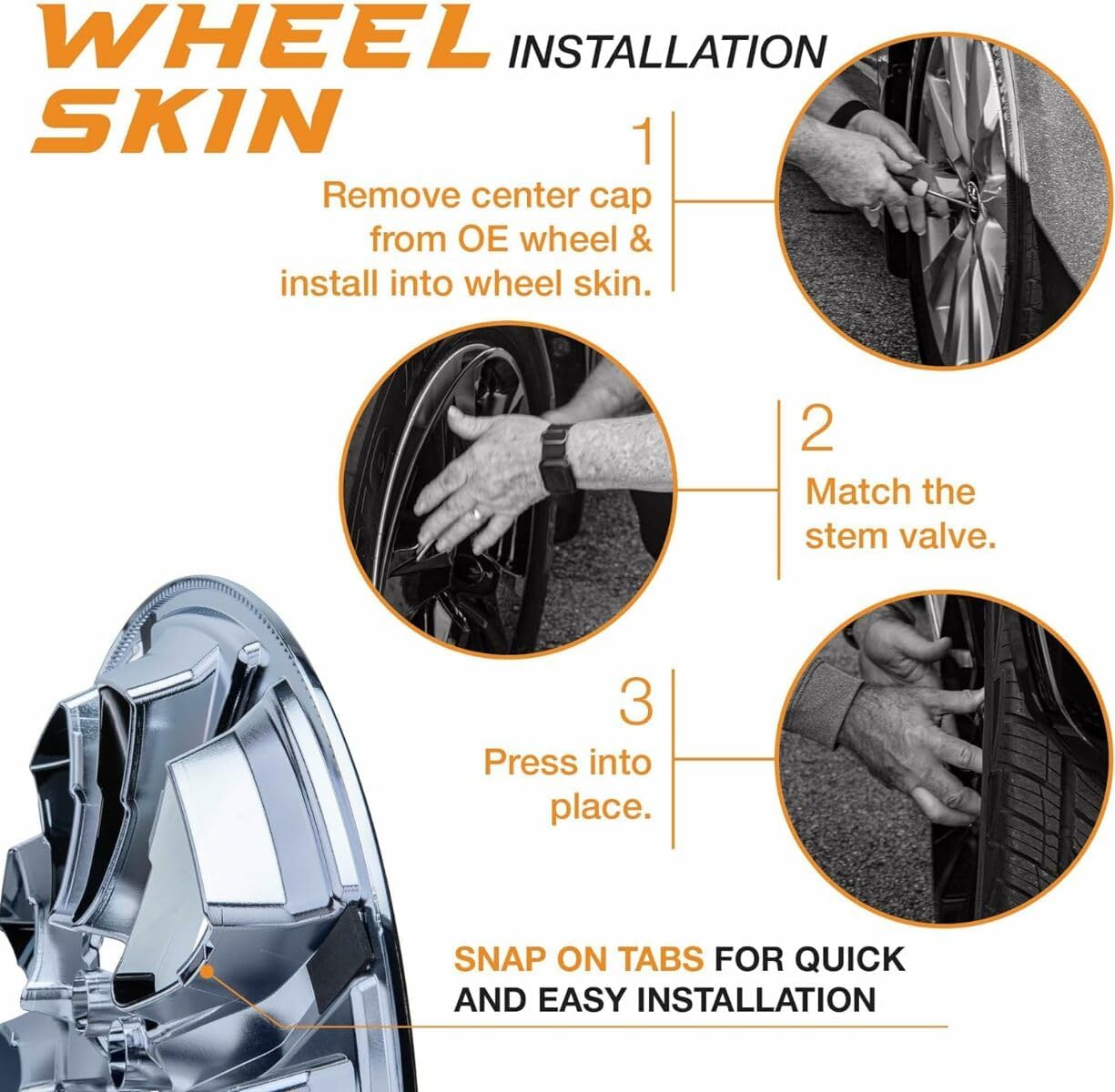 18" Chrome Wheel Skin Set Made for Toyota Grand Highlander XLE (2024-2026) | Durable ABS Plastic Cover | Fits Directly Over OEM Wheel