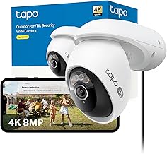 Tapo C560WS 4K 8MP Security Camera Outdoor, Outdoor Camera,Local Facial Recognise,Starlight Colour Night,CCTV Camera,IP66,360°AI Detection,WiFi 6,Flexible Storage,Google Home/Alexa,No Monthly fee