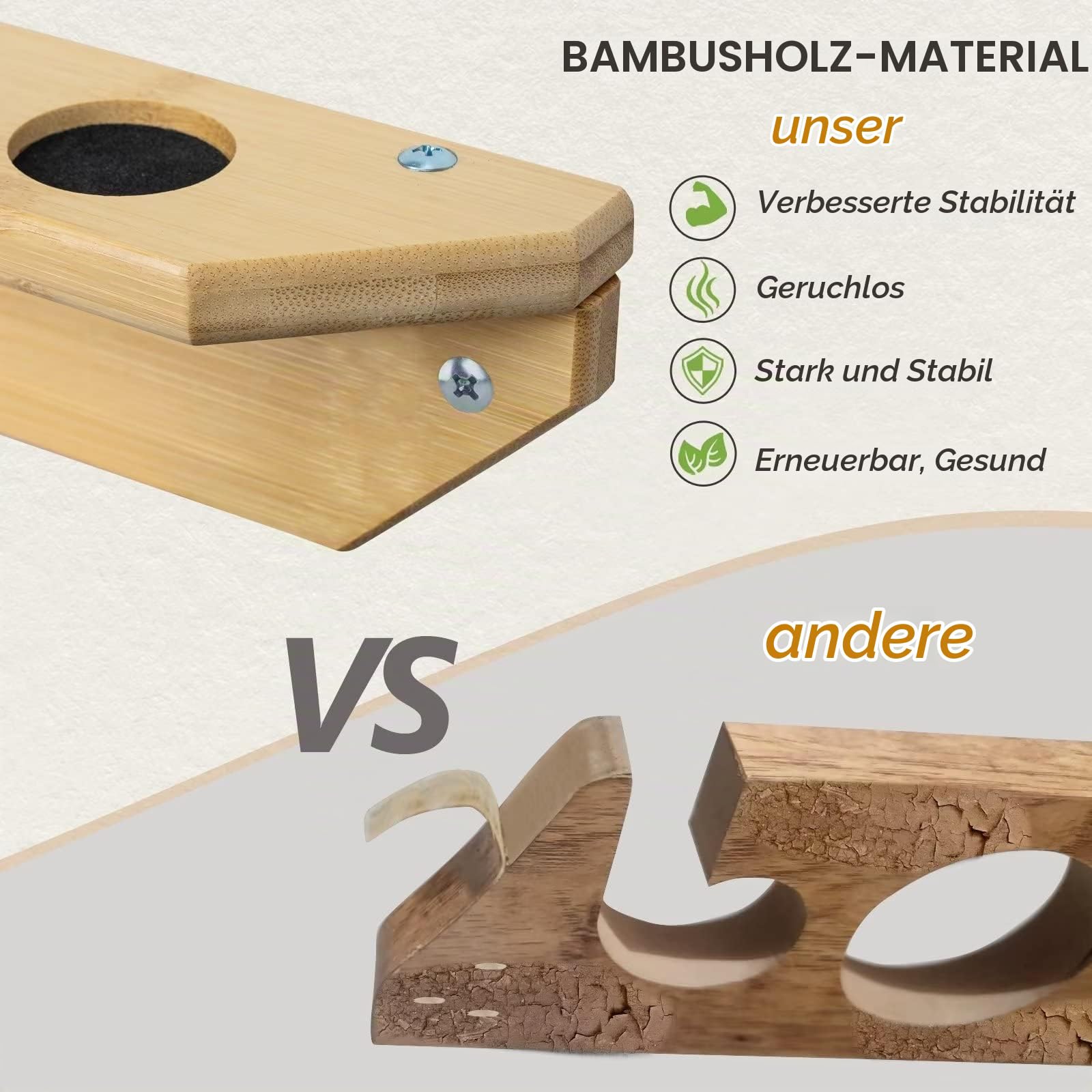THKFISH Rutenständer Angelruten Angelrutenhalter für Garage Holz Angelstange Wand Rack Store 7 Angelrute Combos,1 Paar Vertikales