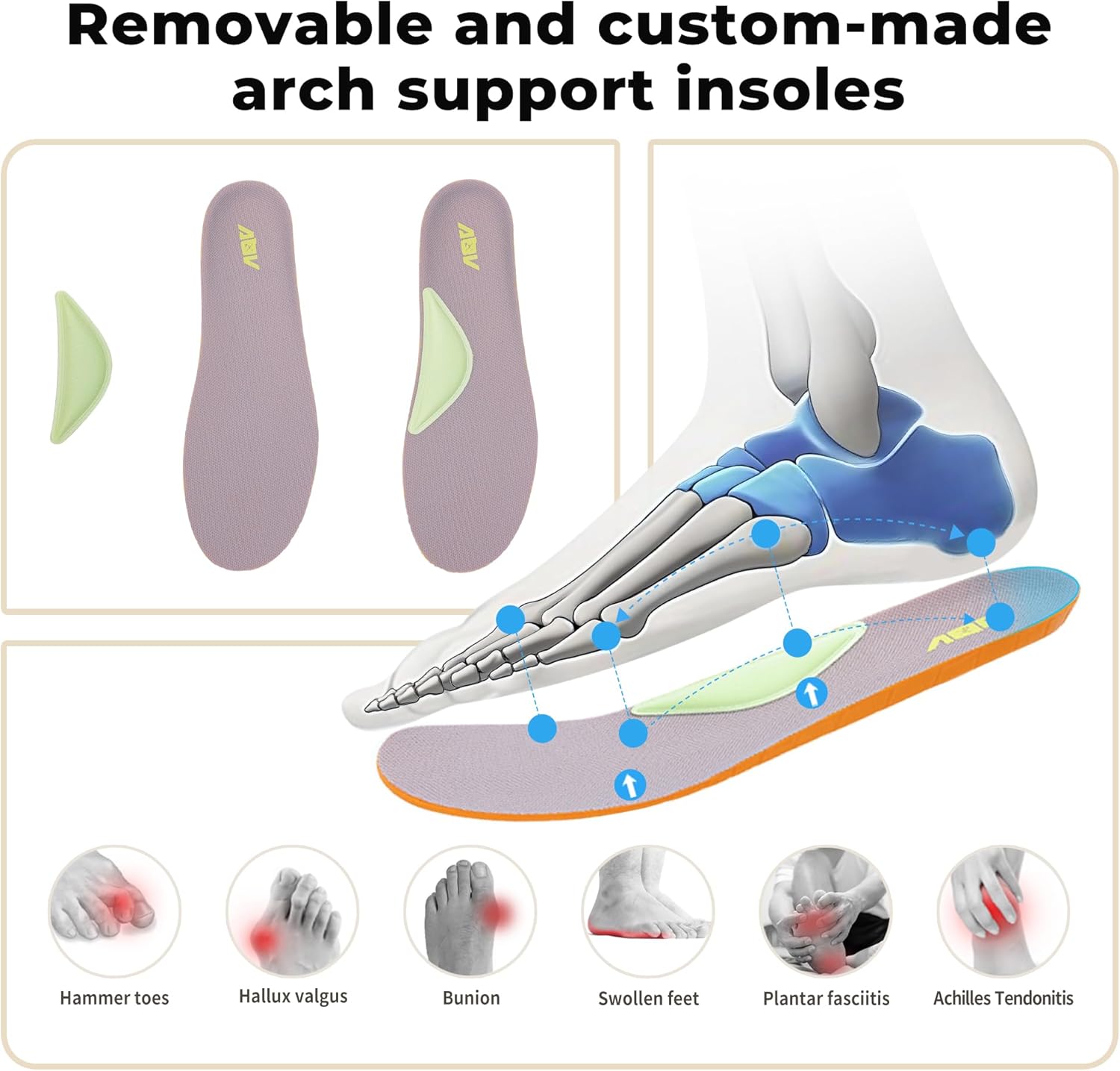 QAUPPE Womens Walking Shoes with Arch Support Athletic Orthotic Sneakers for Women Foot Pain Relief - Image 4