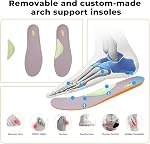 QAUPPE Femmes Chaussures de marche avec Arch Support Orthotic Confortable Sneakers pour Plantar Fasciitis Pain Relief