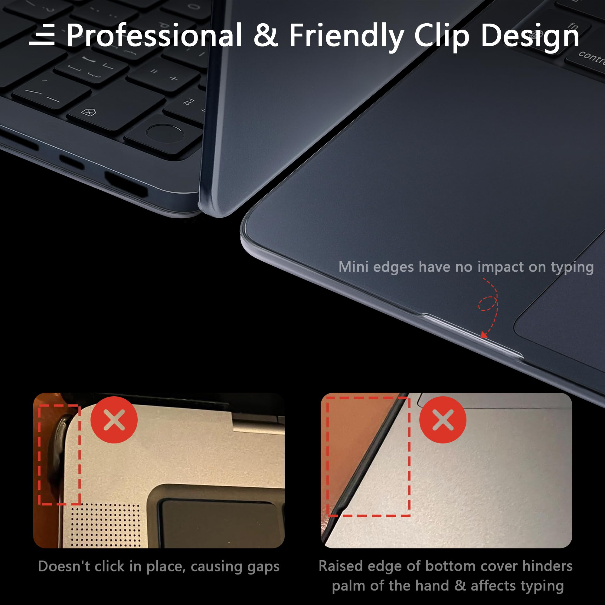 MEEgoodo Hard Shell Case For MacBook Pro 16 Inch M3/M2/M1 - Clear Plastic Cover With Keyboard & Webcam Protector - View #9