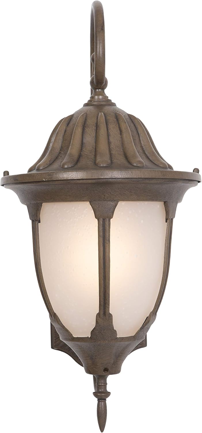 Yosemite Home Decor FL5335BR Merili 9.5-Inch One-Light Fluorescent Exterior Sconce, Brown