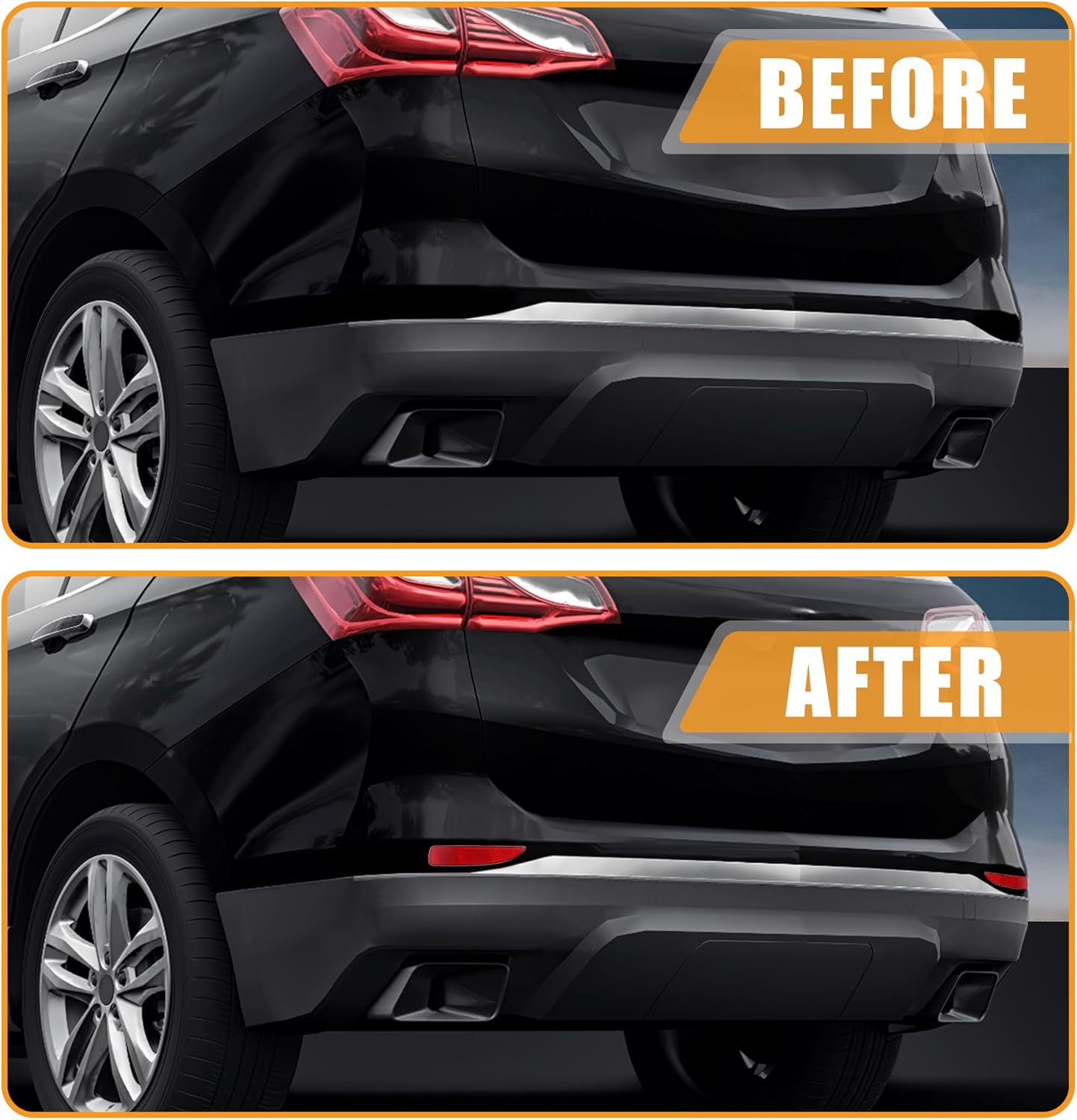 X AUTOHAUX 1 Pair Rear Bumper Reflector Side Marker for Toyota Yaris 2017-2020 Bumper Reflector Strip No.52164-WB002/52163-WB002