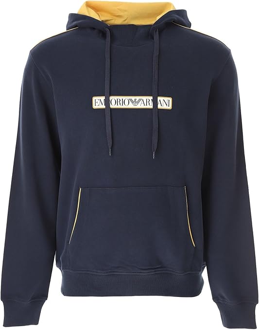 Emporio Armani Men's Brushed Terry Drawstring Hoodie, Cream