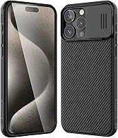 Nillkin Capa CamShield Pro Series projetada para Apple iPhone 15 Pro Max - preta