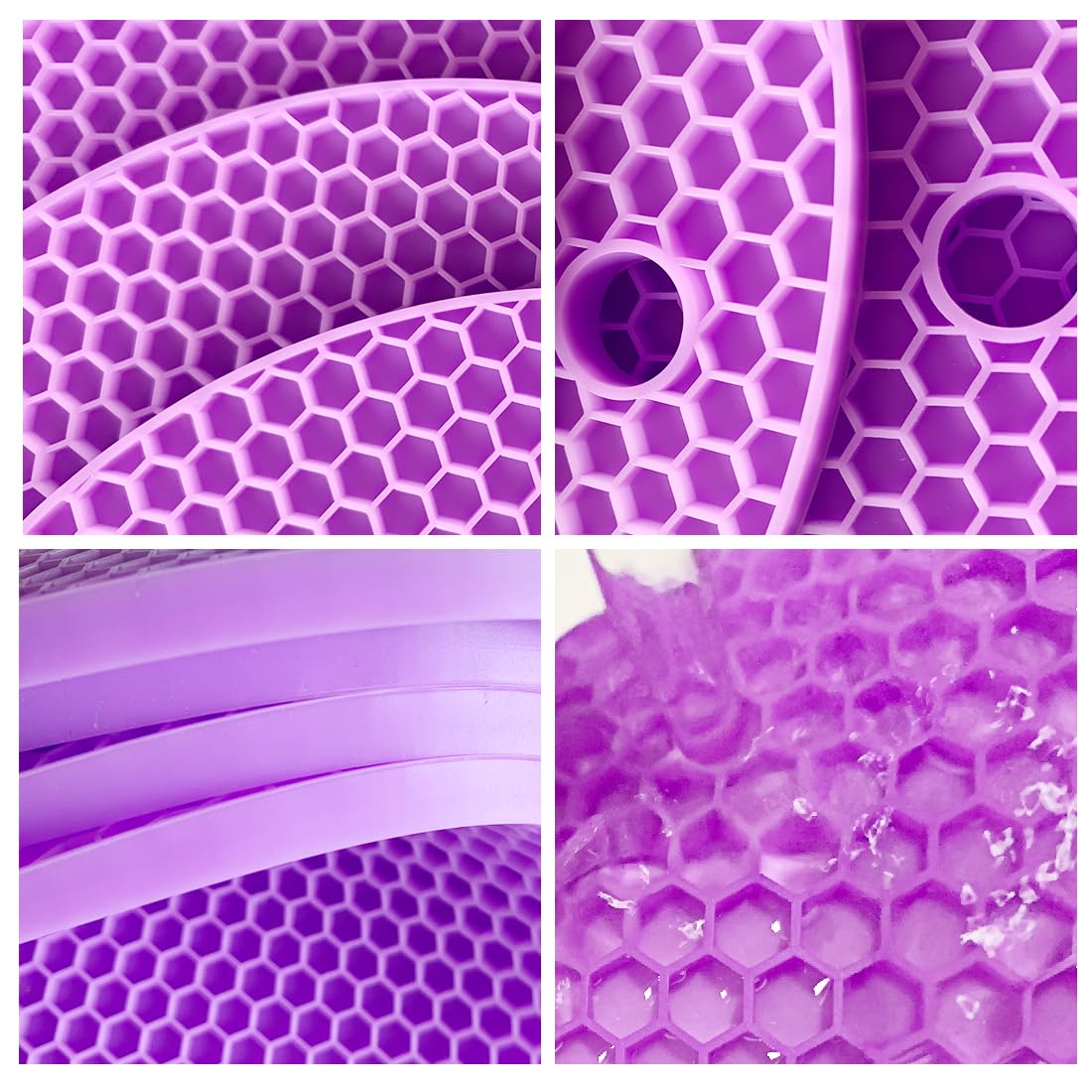 Sottopentola in silicone multiuso, resistente al calore fino a 240 °C, presina, impermeabile, (set da 4), antiscivolo, flessibile, durevole, lavabile in lavastoviglie (rosa