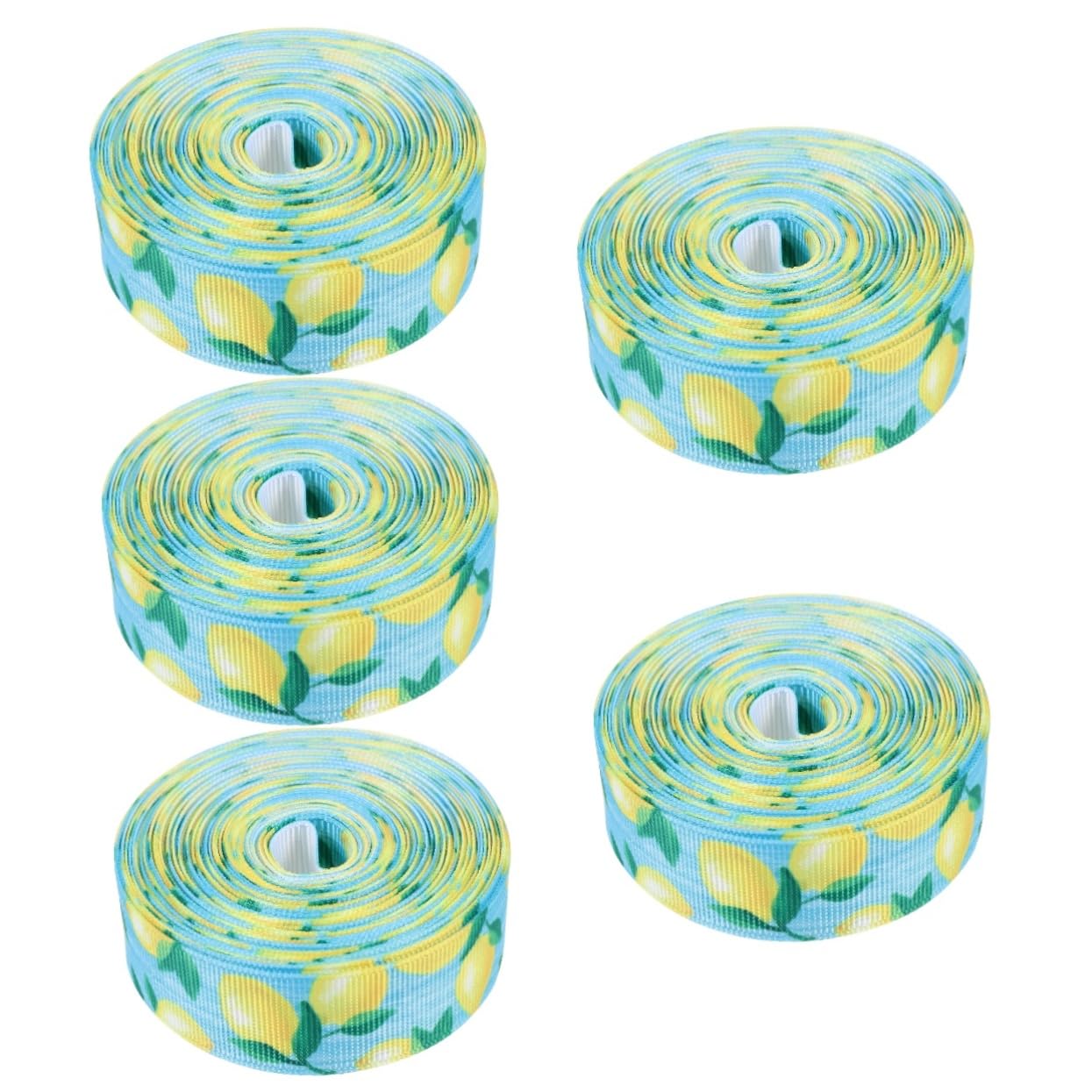 Didiseaon 5 Rollos Cinta De Limon De Suministros Para Manualidades Arreglos Cintas Cinta De Cinta Artesanal De Bricolaje Arpillera Primavera Bolsa De Flores Poliéster