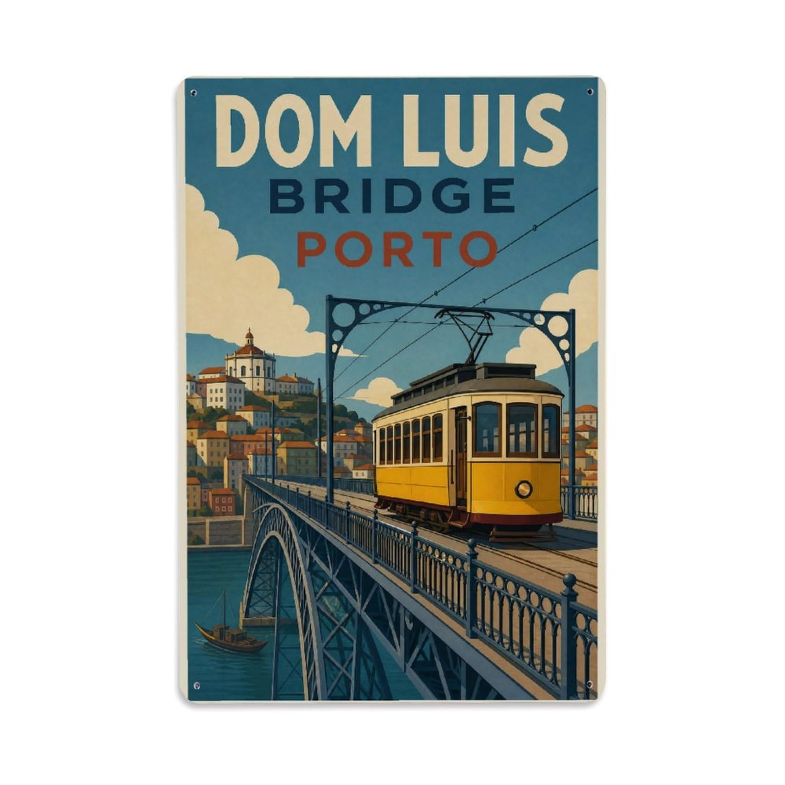 Metal Tin Sign Portugal Dom Luis Vintage Travel