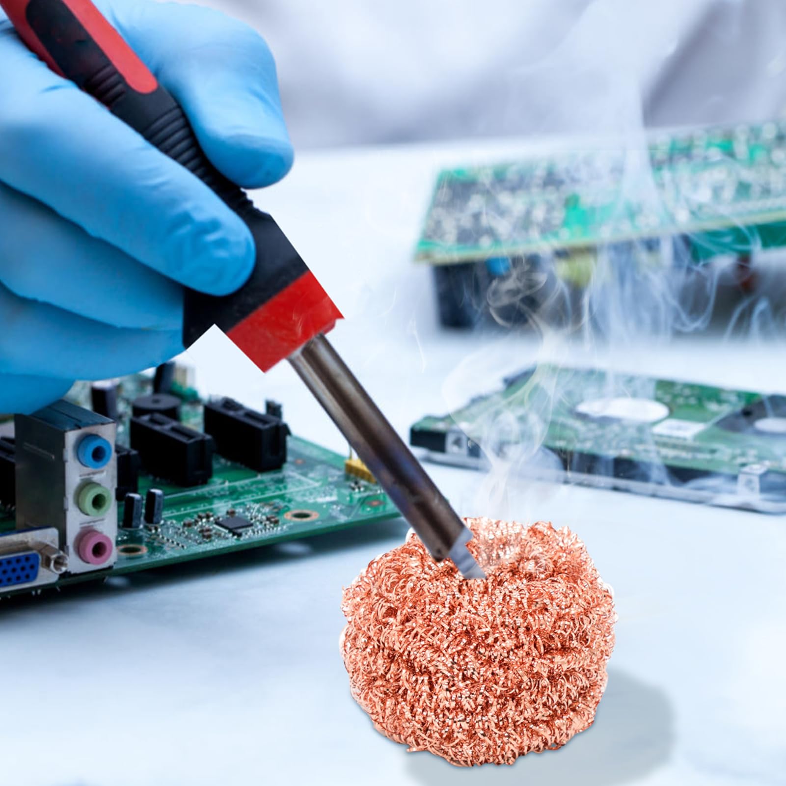 Pulitore Punta Saldatore – Rimozione Efficiente Di Ossidazione & Stagno Di Punta | Sfera Di Rame Per Pulizia In Stazioni Di Saldatura | Per Appassionati Elettronica, Professionisti E Ripara