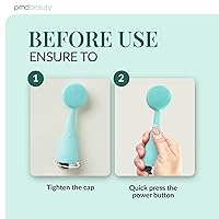 Vista 5 de PMD Clean - Dispositivo de limpieza facial inteligente con cepillo de silicona y masajeador antienvejecimiento