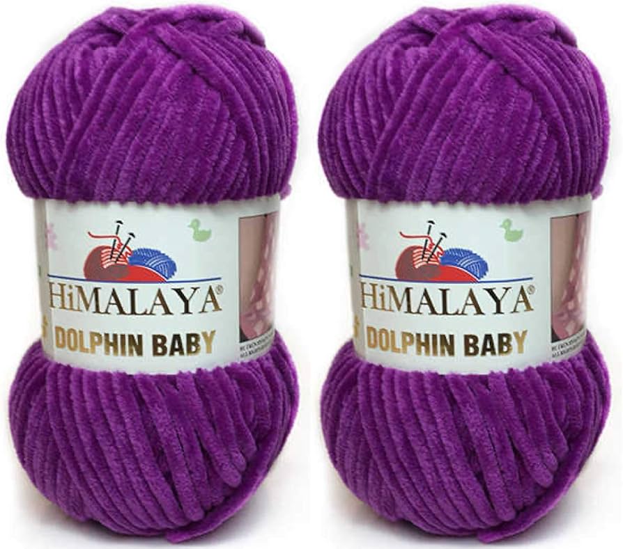 Fio de tricô Himalaya Dolphin Baby Yarn 2 novelos 264 jardas 2 x