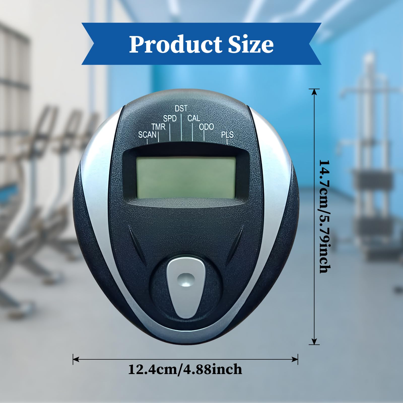 DYNWAVE Monitor Speedometer LCD with Heart Rate Analytical Instrument Easy to Install Replacement Parts Counter for Bike Stationary Bike, AS