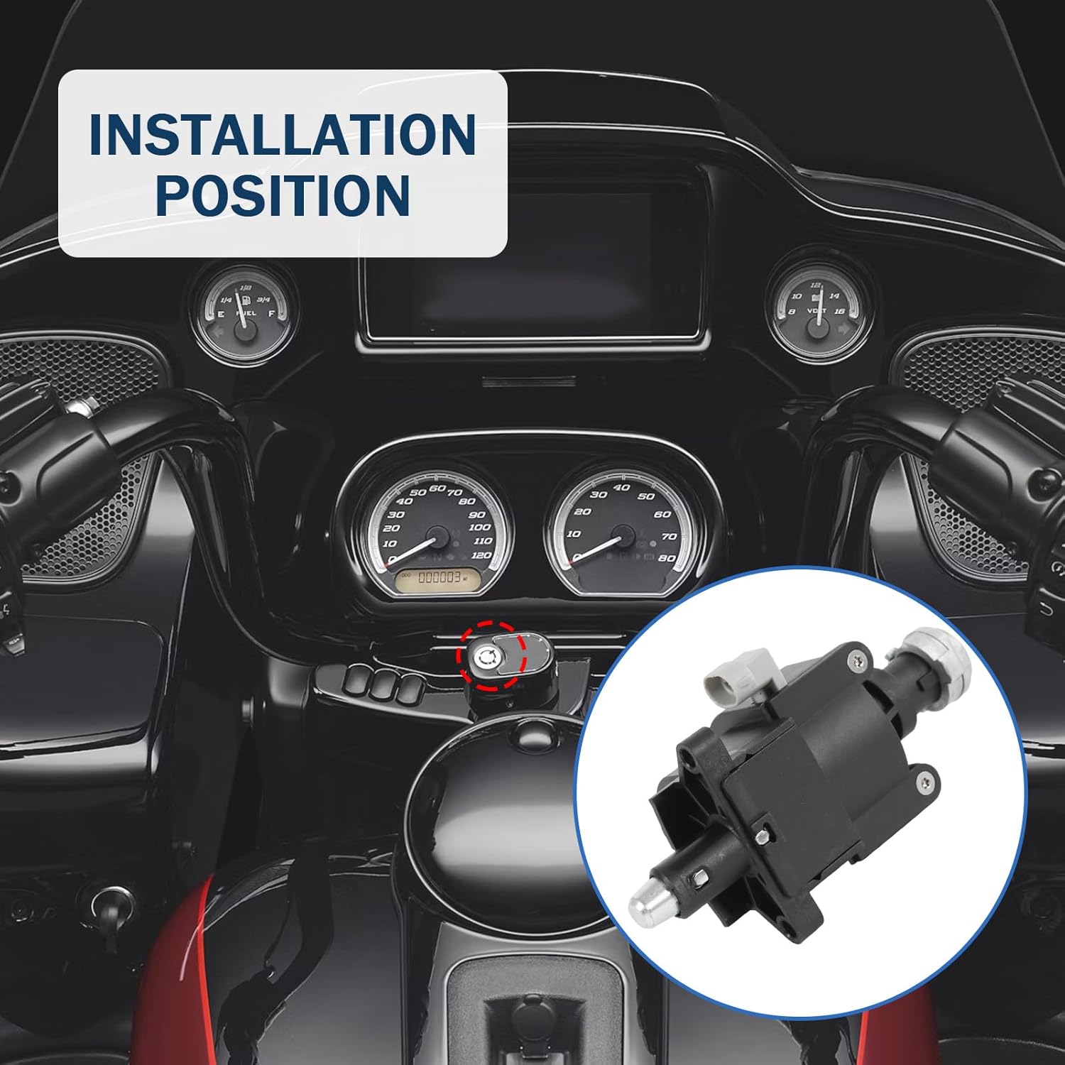 Ignition Switch Housing Replacement - Compatible with Harley Davidson 2014-2023 Touring Street Electra Road Tri Glide Road King Ultra Limited, Replaces Parts# 71400012B-003