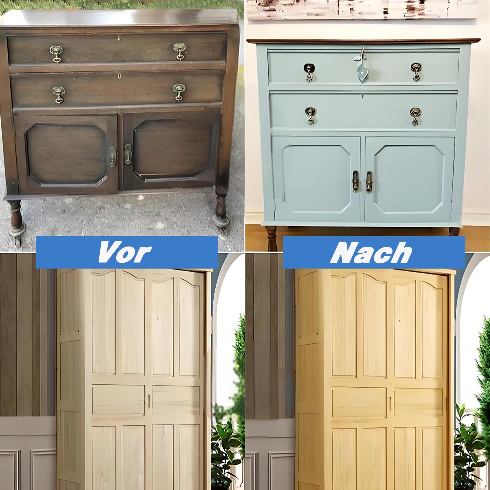 Lot De 6 Pinceaux Plats Avec Ouvre-Boîte - 25 à 76 Mm - Professionnel Pour Peinture Et Lasure - Manche Bois