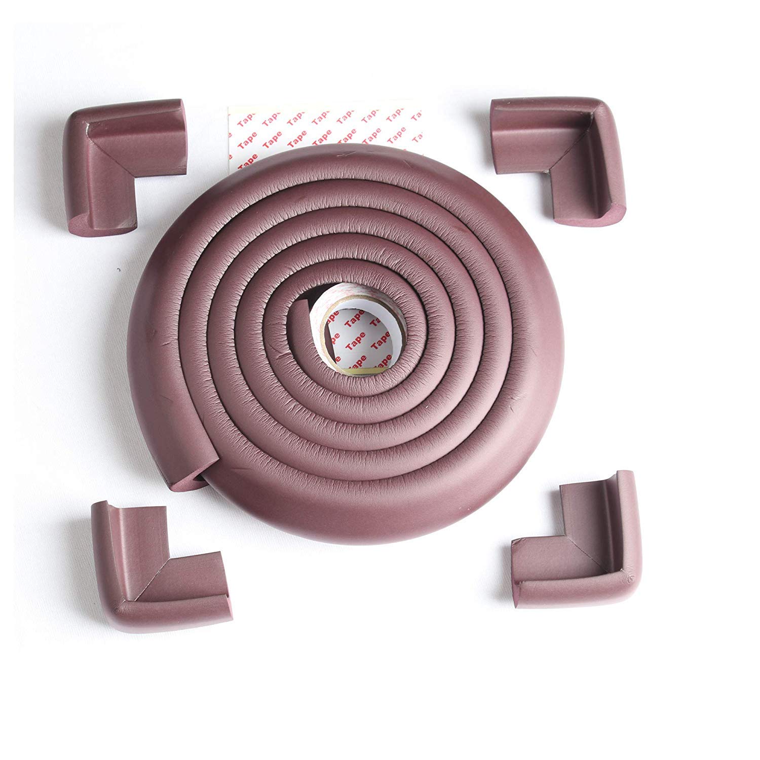 Edge & Corner Guard for Baby Proofing | Child Safety Furniture Bumper | Table Protectors | Safe Edge & Corner Cushion (Extra Thick, 6.5 Ft (2 Meter) Edge + 4 Corners)