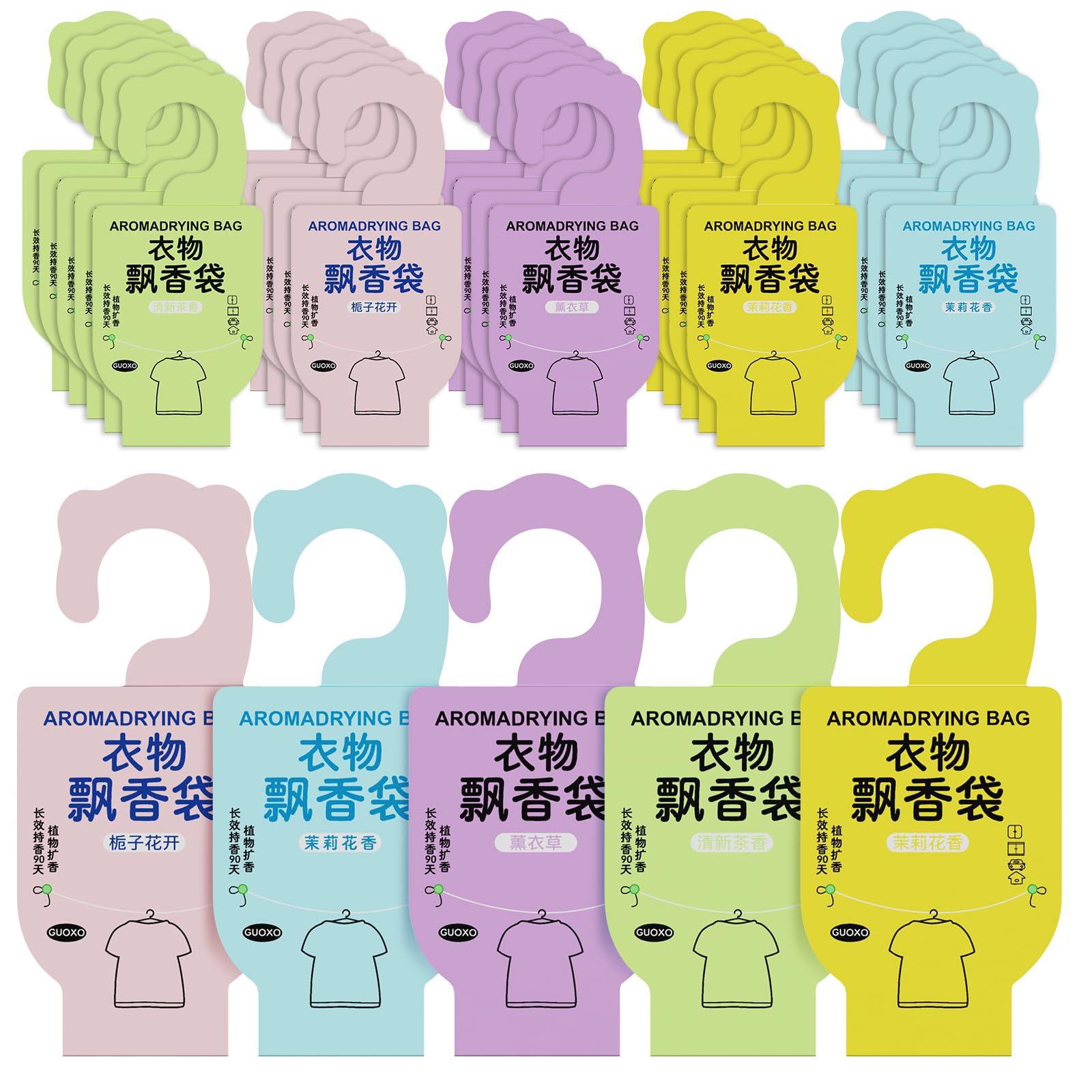 30 PCS Wardrobe Fresheners,Scented Sachets for Wardrobes And Drawers,Natural Mothproof Agent,Scented Sachet Bags,Drawer Fresheners,Wardrobe Air Freshener for Drawers Closets Room Wardrobe Bathroom (B)