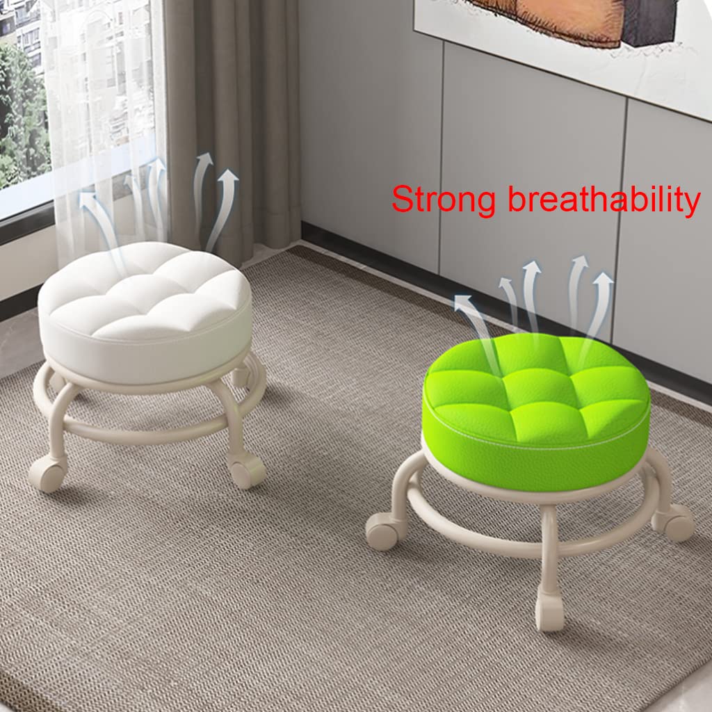 Sgabelli con rotelle, Pouf portante da 440 libbre(Grey)