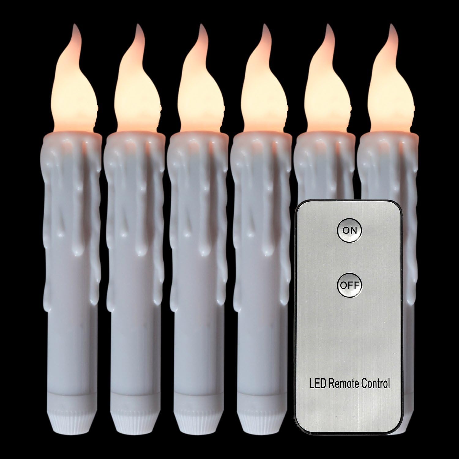LED Taper Candles, Flameless Battery Operated Candle, Realistic