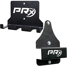 PRx Performance Three Barbell Storage & Spotter Arm Holder Bundle Wall Mounted USA Made Space Saving Garage Gym Gear