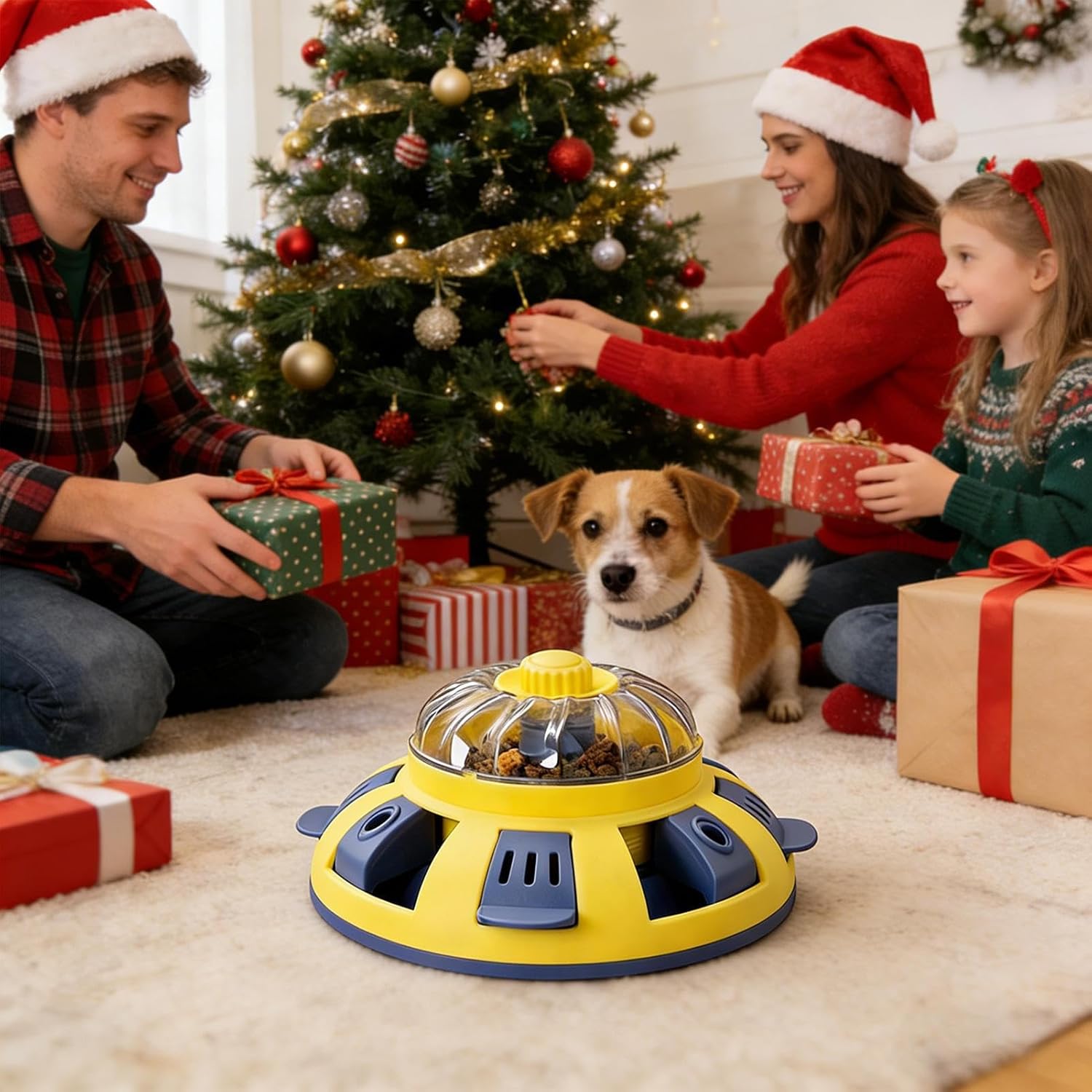 Treat Dispensing Dog Toys | Adjustable Interactive Puzzle - Dogs Puzzle Feeder,for Enrichment Aggressive Chewers Small Medium Large Breeds Puppy Training Indoor