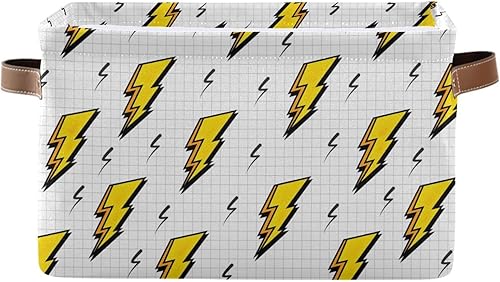 Vintages Lightning Bolts - Organizador plegable de almacenamiento grande para estantes de armario del hogar, 1 paquete