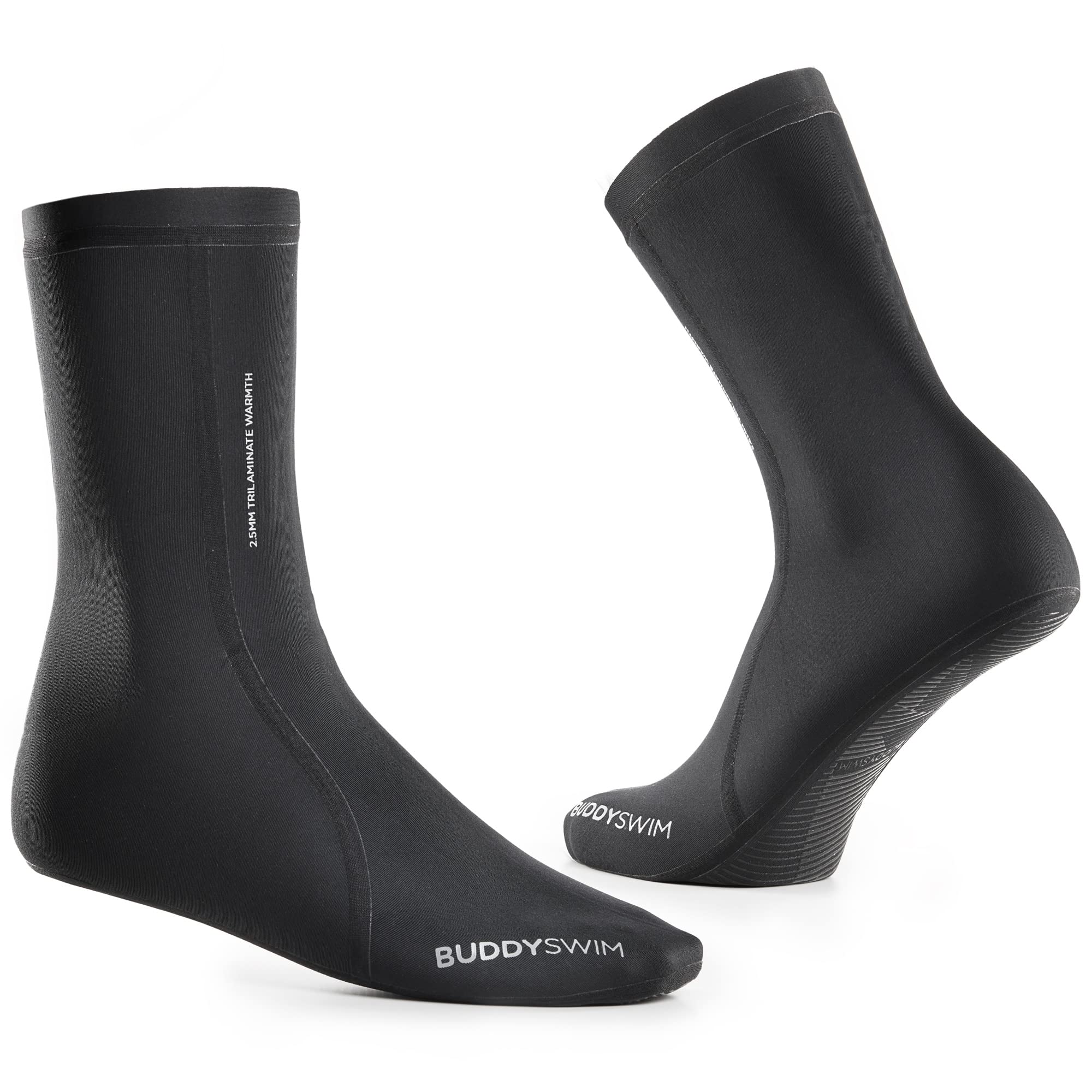 BUDDYSWIM Calcetines Neopreno 2.5 mm para Natación en Aguas Abiertas. Neopreno para los Pies Aislante del Frío, para Buceo, Submarinismo, Surf y Trabajos en el Agua