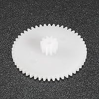 Vista 2 de uxcell Engranajes de plástico 48 dientes modelo 48102B engranaje de reducción engranajes de gusano de plástico para RC coche robot motor