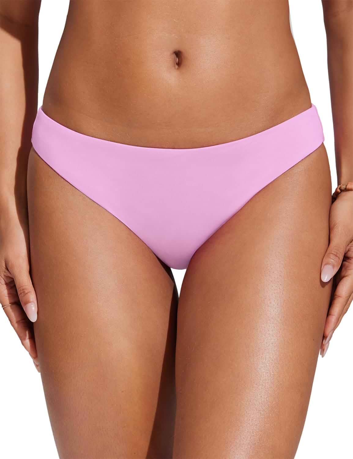 CRZ YOGA Low Waisted Bikini Bottoms | Mid Cut Leg, Medium Bum Coverage, Full Lining, Swim, Bathing Suit Briefs for Women