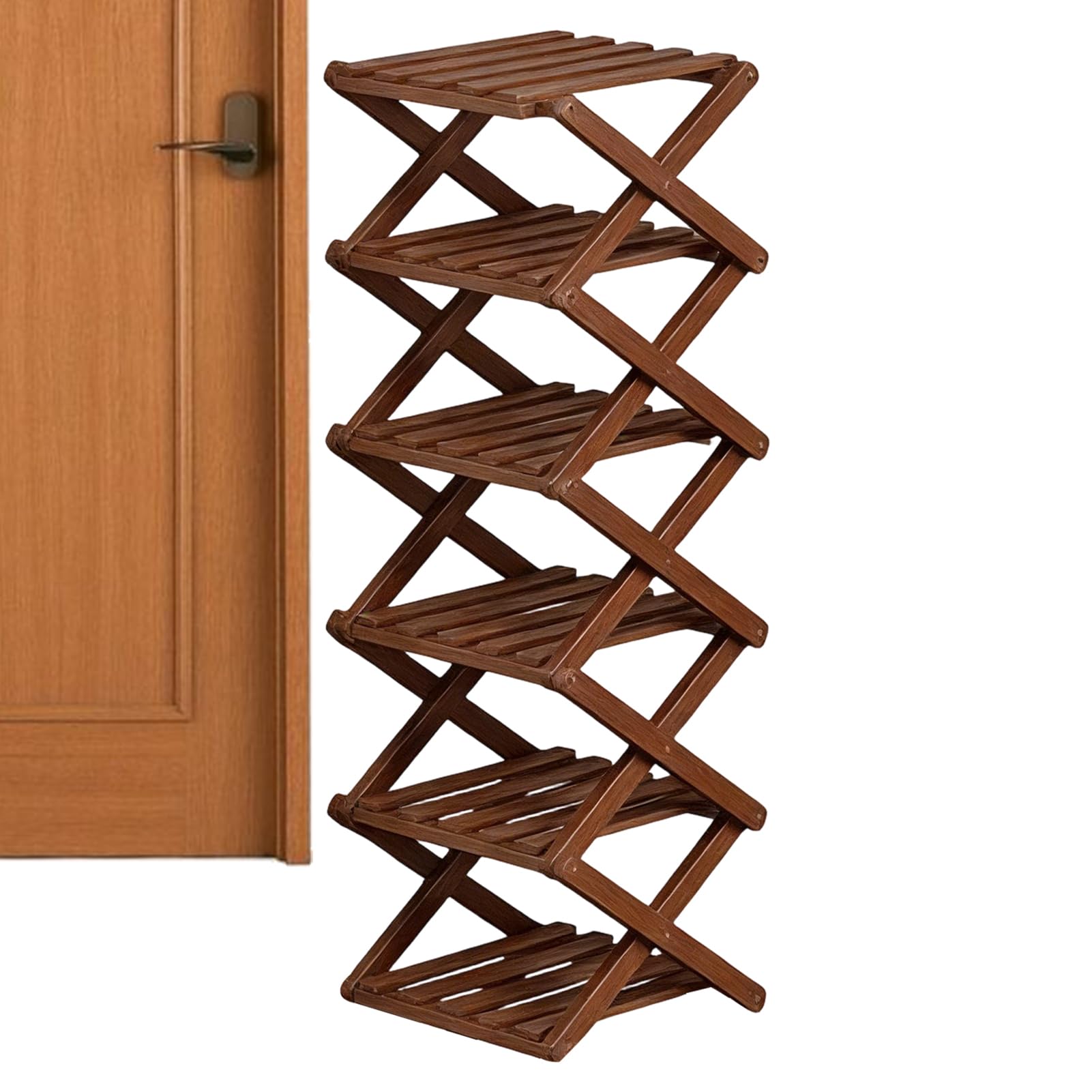 Organizer per scarpe per ingresso portaoggetti ad angolo pieghevole a 6