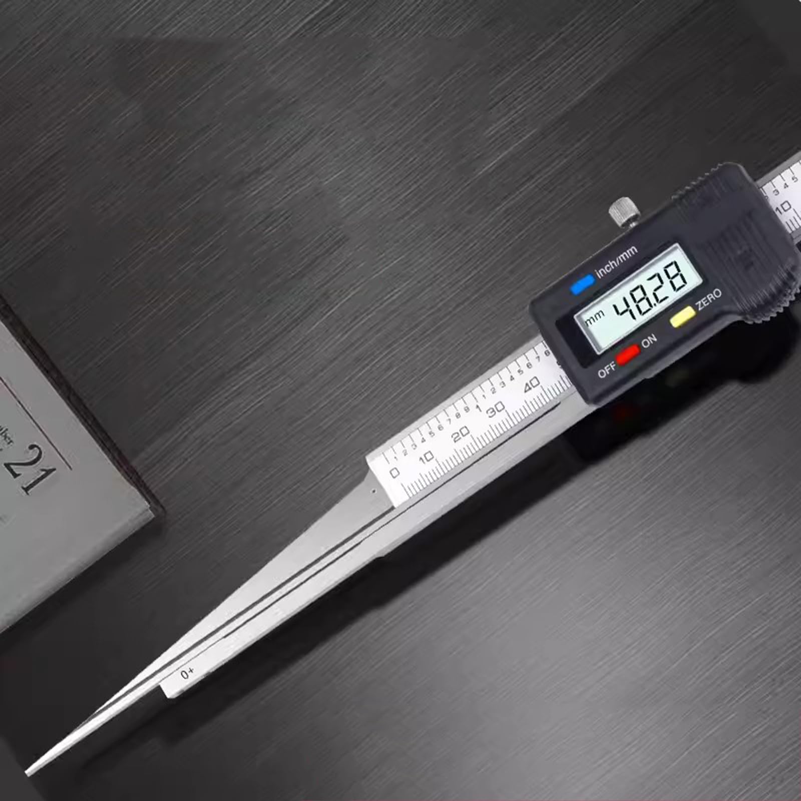 Calibro conico digitale, misuratore di spazi, spessimetro a cuneo for saldatura, con display LCD, scale metriche e in pollici, risoluzione: 0,01 mm, strumenti di misurazione in acciaio inossidab