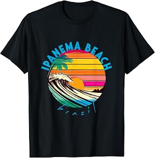 Ipanema Beach Retro 1980s Style Brazil Beach T-Shirt