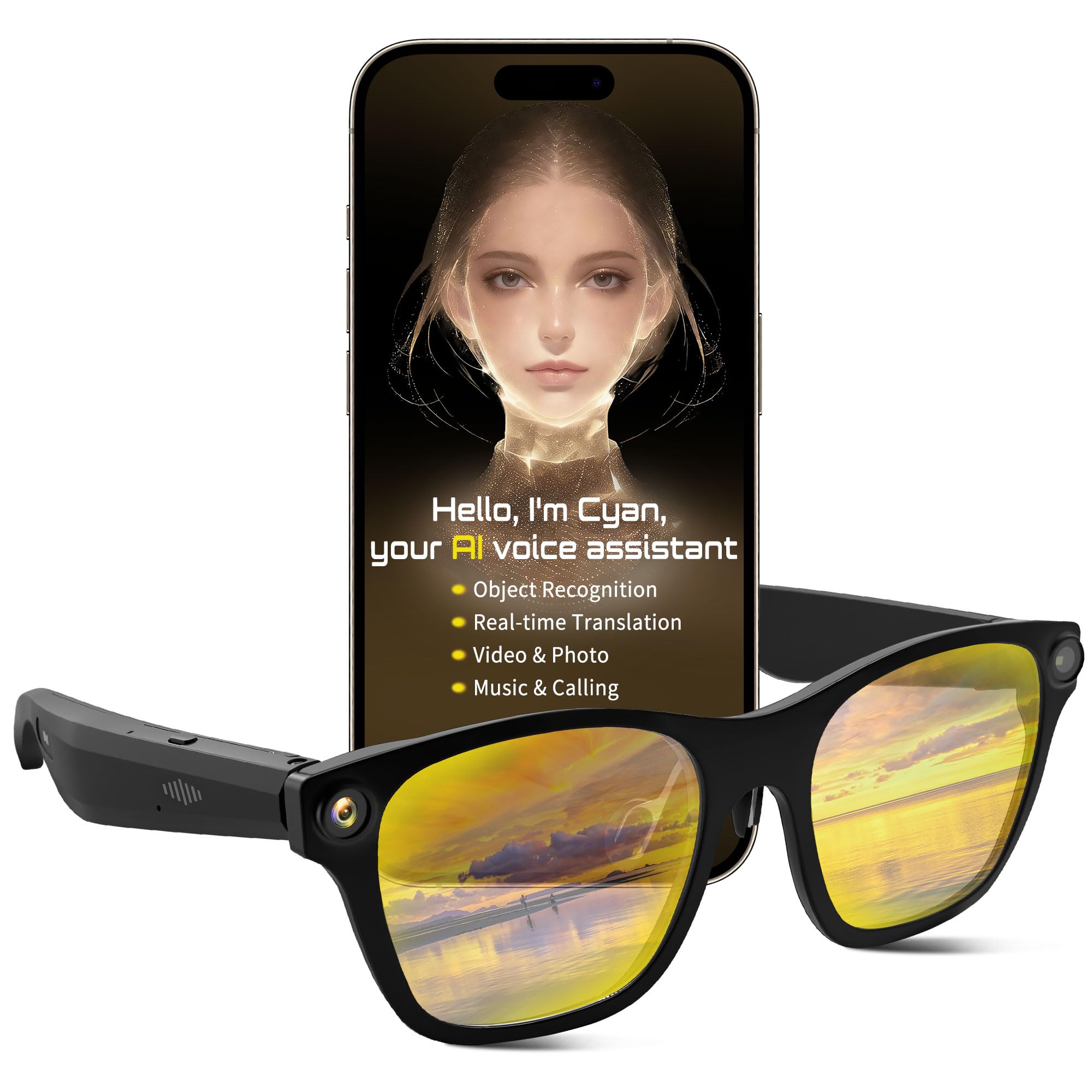 Innovative Smart Glasses,2026 Cutting-Edge AI HD Camera Glasses,AI Voice Assistant,Object Recognition,100+ Languages Real-time Translation,Support Video Photo Music Calling,Wearable Tech for Men Women-image-32