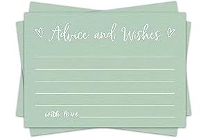 Advice and Wishes Cards for Bridal Shower - 30 Pack