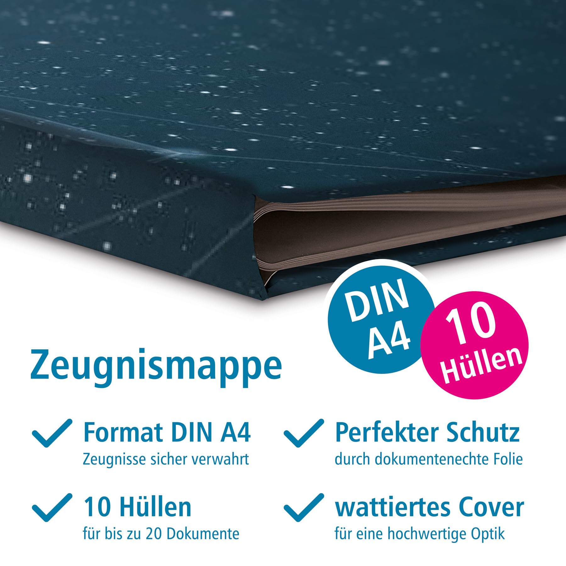 itenga Diplomatiemap met motief, DIN A4, stabiele documentenmap