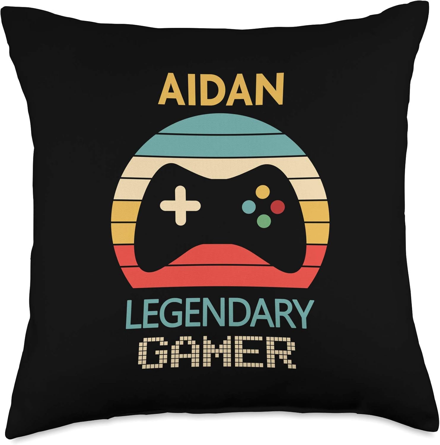Aidan Name Gift Gamer Decor Boys Bedroom Accessories Throw Pillow