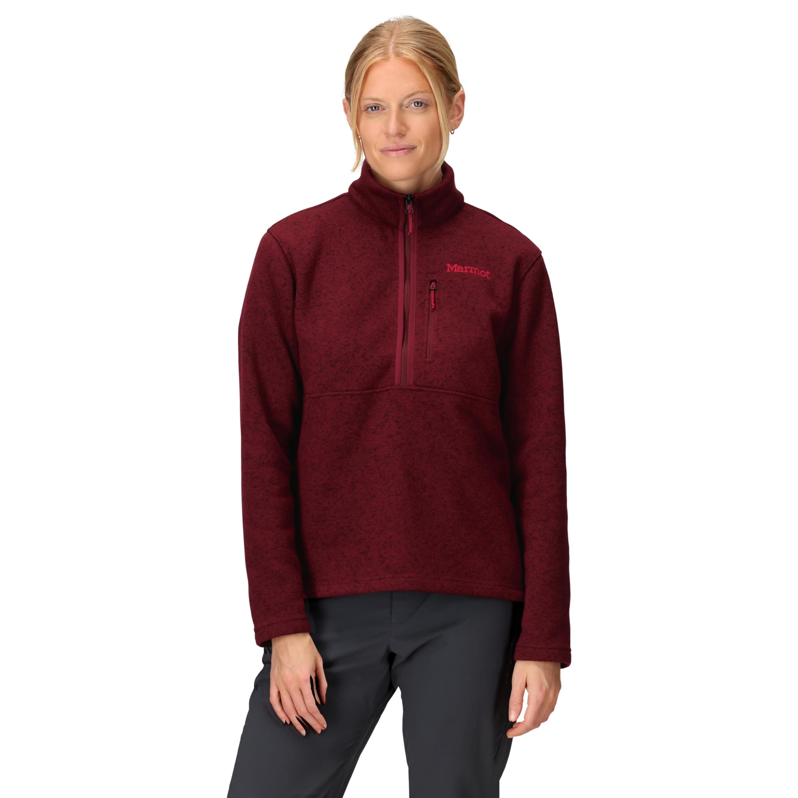 Amazon.com: MARMOT Women's Drop Line 1/2 Zip Sweater Knit Jacket