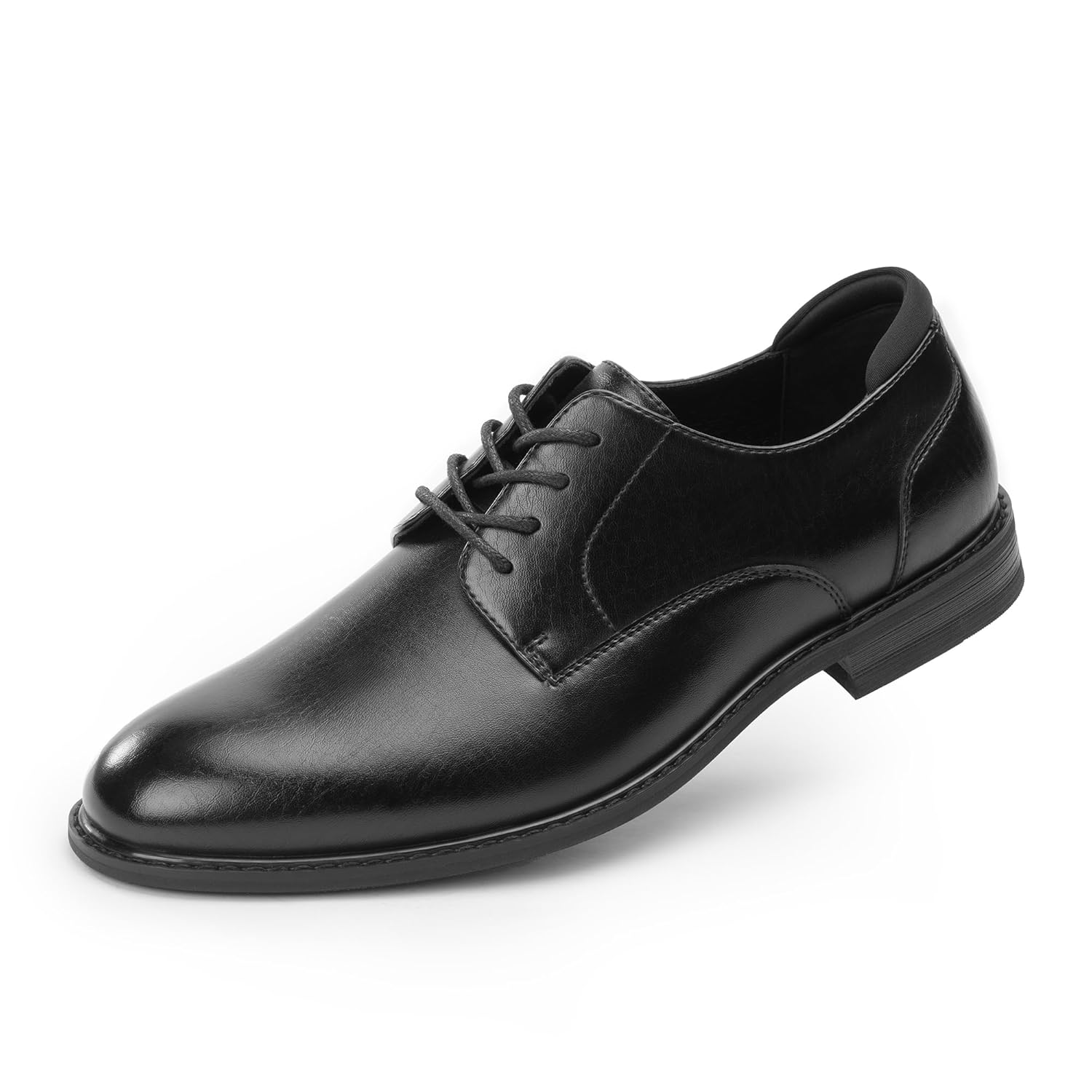Cusolemore Sapatos Oxfords masculinos clássicos com cadarço, forrados de couro e com design de calcanhar para ocasiões formais
