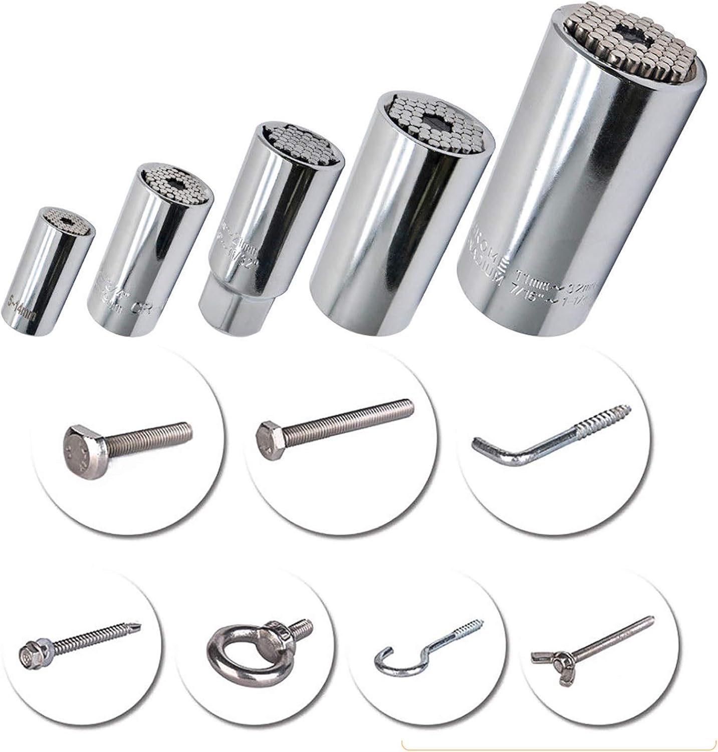 Socket Grip Adapter, Wrench Universal Sleeve Grip Adapter Tool 1/4 3/8 1/2 inch Socket Wrench Spanner