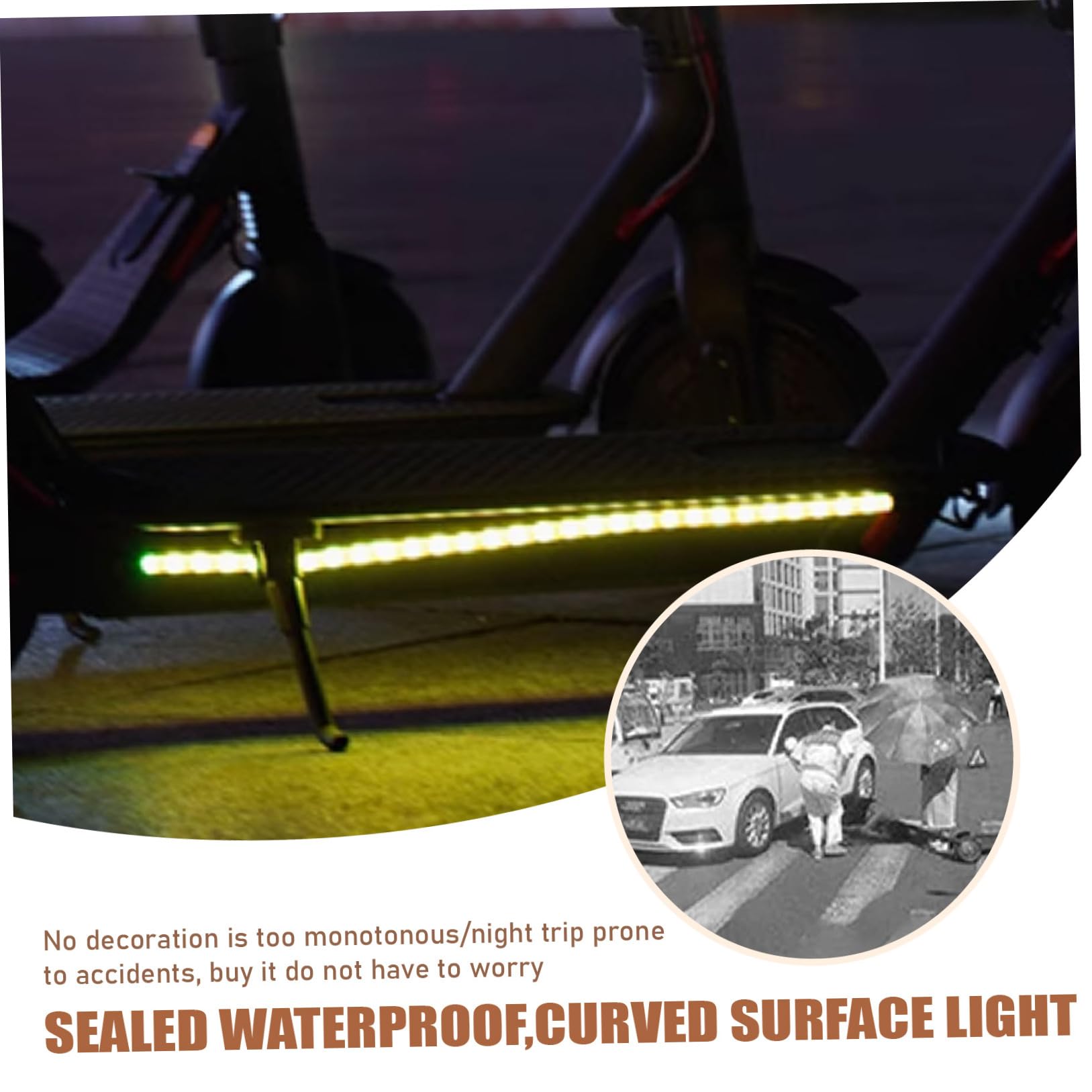 Lot De 4 Lampes LED Pour Skateboard - 7 Couleurs - Pour Scooter De Nuit, Longboard, Scooter Et Skateboard