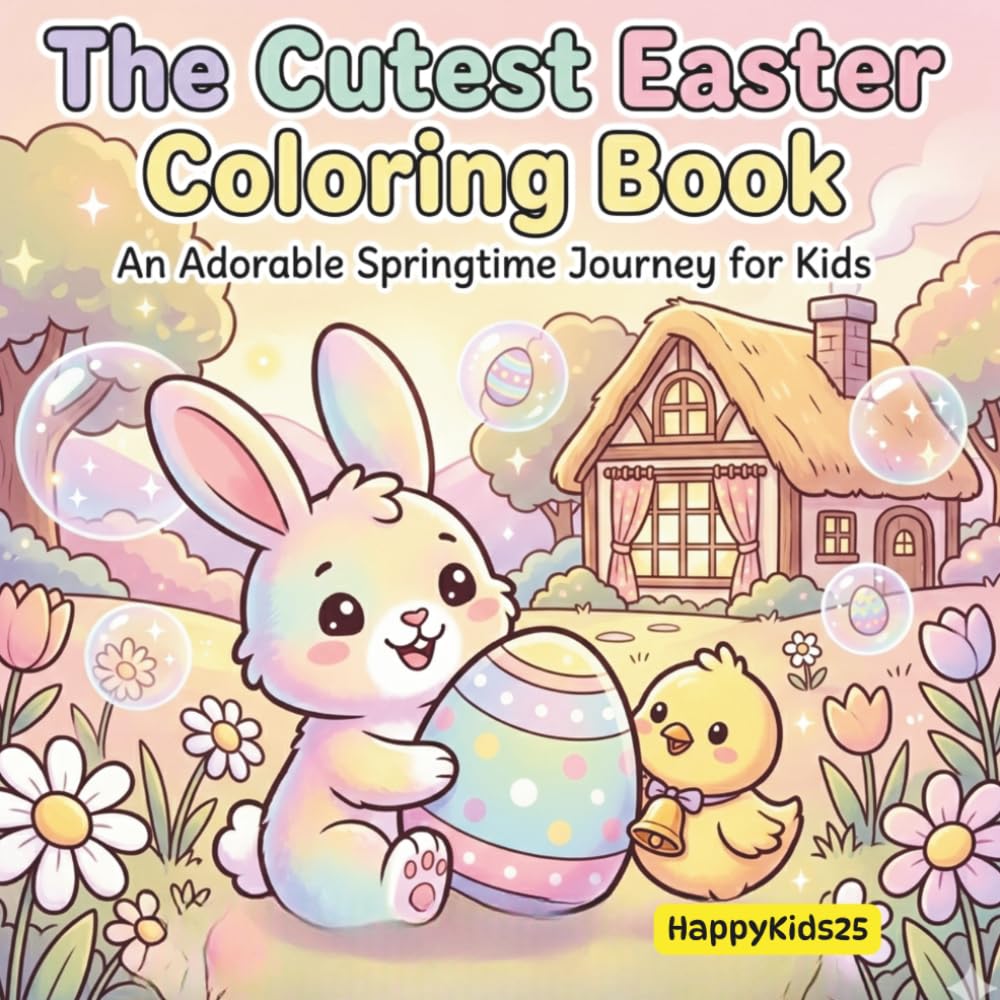 The Cutest Easter Coloring Book: An Adorable Springtime Journey for Kids | Fun Bunny and Chick Illustrations for Toddlers and Children