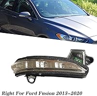 Vista 5 de Compatible con Ford Fusion 2013-2020 con vista lateral derecha del pasajero, luz intermitente con espejo intermitente